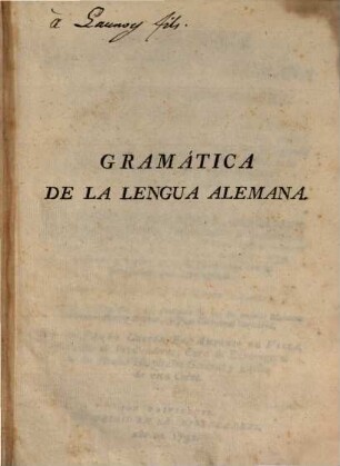 Grammatica de la lengua alemana