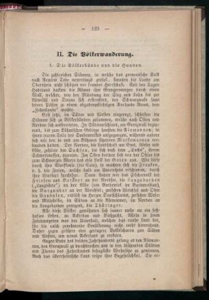 II. Die Völkerwanderung
