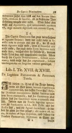 Tit. XVII. & XVIII. De Legitima Patronorum & Parentum Tutela.