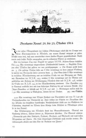 Becelaere-Reutel 20. bis 25. Oktober 1914