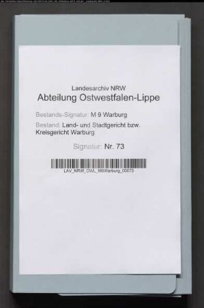Verwaltung des der Familie Tenge gehörenden Gutes in Neuenheerse