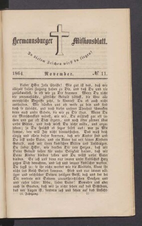 N° 11. November. 1864