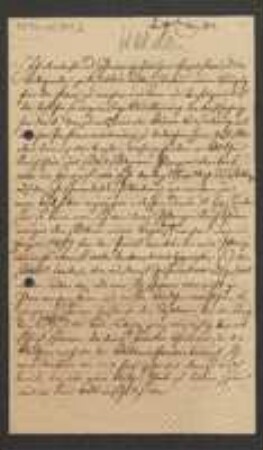 Brief von Ludwig von Welden an Unbekannt