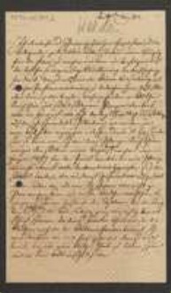 Brief von Ludwig von Welden an Unbekannt