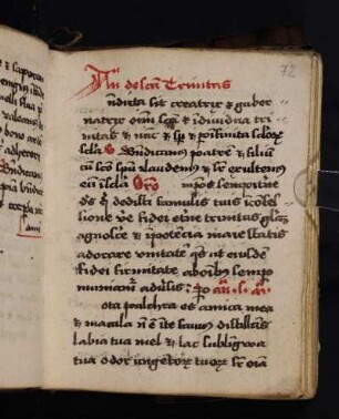 Antiphonen zur Trinität und zu Heiligen, lat.