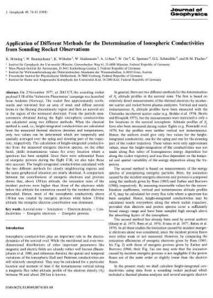 Application of different methods for the determination of ionospheric conductivities from sounding rocket observations