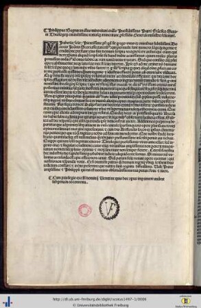 Philippus Bagnacavallus minoritani ordis Prestantissimo Patri Francisco Saxoni Theologorum…