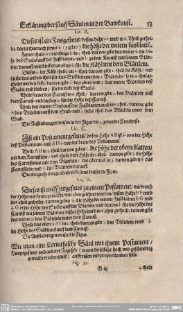 Wie man eine Corithische Söul mit ihrem Postament/ Hauptgesims und anderer Zugehör (...) auffreissen und proportioniern solle.