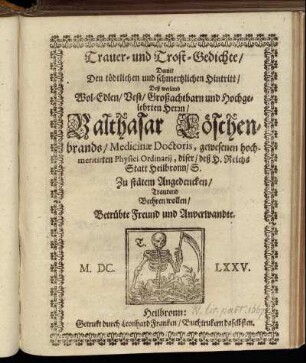 Trauer- und Trost-Gedichte.