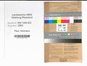 Entnazifizierung Hermann Paul, geb. 09.02.1893 (Polizeibeamter)
