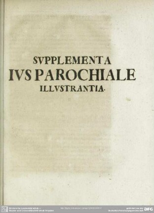 Supplementa Ius Parochiale Illustrantia
