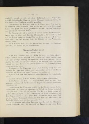 Wissenschaftlicher Abend am 13. Februar 1904.
