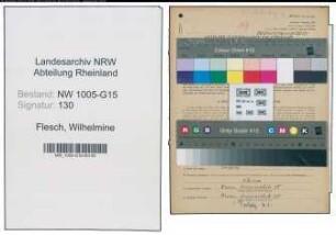 Entnazifizierung Wilhelmine Flesch , geb. 26.10.1892 (Schneiderin)