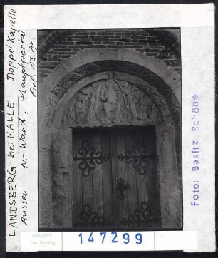 Landsberg b. Halle: Doppelkapelle, Nordwand, Hauptportal, Anf. 13. Jhd.