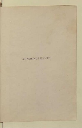 ANNOUNCEMENTS
