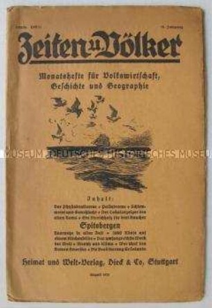 Fachzeitschrift für Volkswirtschaft, Geschichte und Geografie "Zeiten und Völker"