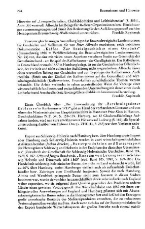 Albrecht, Peter :: Kaffee, zur Sozialgeschichte eines Getränks, (Veröffentlichungen des Braunschweigischen Landesmuseums, 23) : Braunschweig 1980