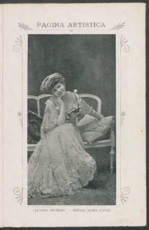 Página artística - [Fotografía] : "Teatro Moderno" - Señora María Gamez