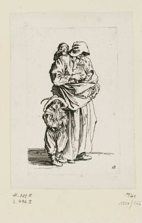 Mutter mit drei Kindern, Blatt 18 der Folge "Bettler"