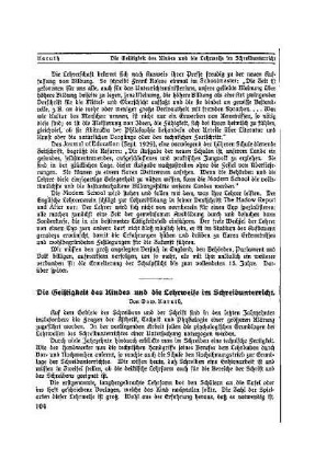 Die Geistigkeit des Kindes und die Lehrweise im Schreibunterricht