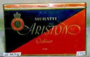 Blechdose für 24 Stück Zigaretten "MURATTI ARISTON Cabinet"