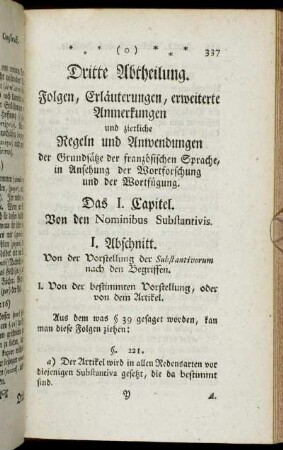 Das I. Capitel. Von den Nominibus Substantivis.
