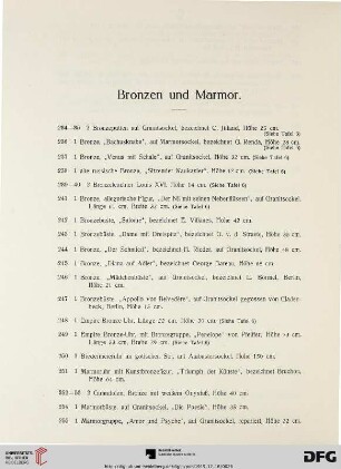 Bronzen und Marmor (Nr. 234-270)