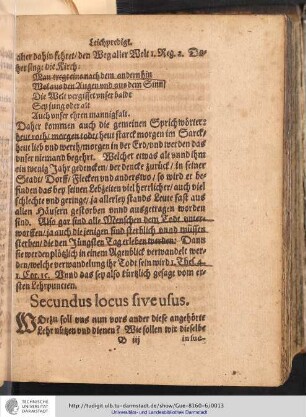 Secundus locus Sive usus