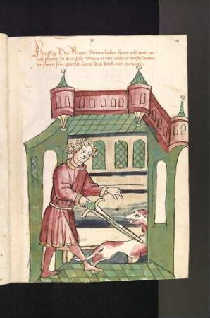 Die Fabel vom Ritter und seinem Hund (Canis): Der Ritter tötet den Hund