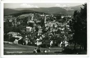 Eibenstock. Blick auf Eibenstock