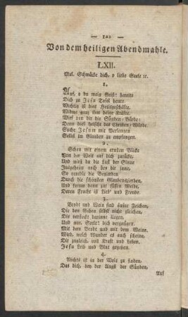 Von dem heiligen Abendmahle.