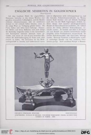 Englische Neuheiten in Goldschmuck