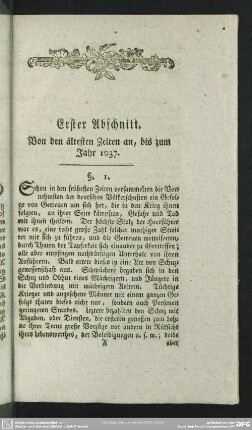 Erster Abschnitt. Von den ältesten Zeiten an, bis zum Jahr 1037