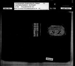 Namentliche Verzeichnisse über Zu- und Abgänge der Angehörigen des Regimentes Buchstabe S - Z