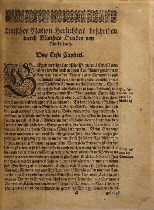 Teutscher Nation Herligkeit : Ein außfuhrlich Beschreibung des gegenwertigen & uhralten Standts Germaniae ...