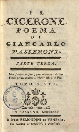 Il Cicerone : poema, 6