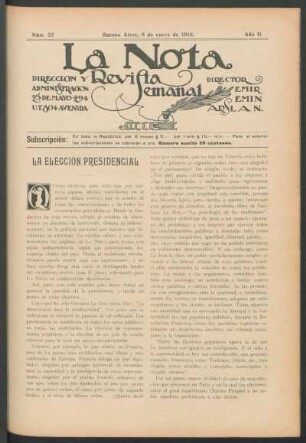 La elección presidencial