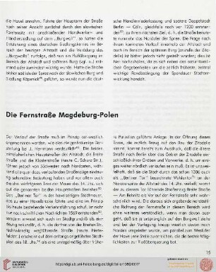 Die Fernstrasse Magedeburg - Polen