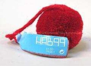 Christbaumschmuck: Roter Bommel