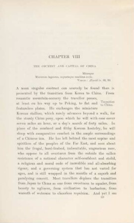Chapter VIII. The country and capital of China