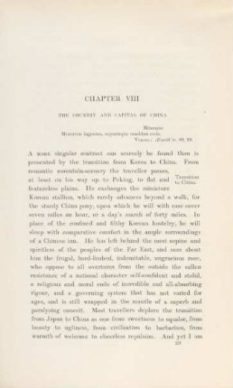 Chapter VIII. The country and capital of China