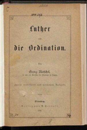 Luther und die Ordination