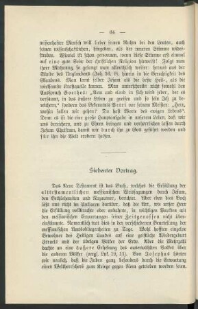 Siebenter Vortrag.