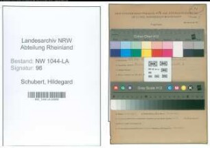 Entnazifizierung Hildegard Schubert , geb. 29.10.1920 ()