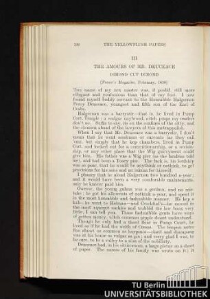 III. The amours of Mr. Deuceace diamond cut diamond. [Fraser's Magazine, February, 1838.]