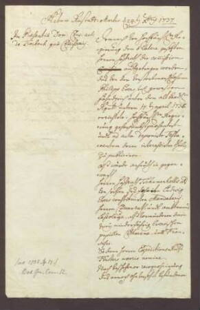 Testament des Fähndrichs Johann Philipp Evers