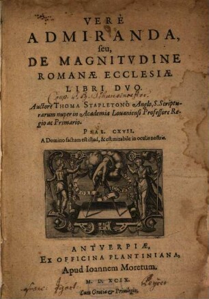 Vere admiranda, seu de magnitudine romanae ecclesiae libri II