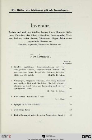 Vorzimmer (Nr. 1-23)