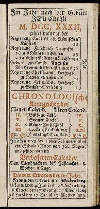 Chronologische Kennzeichen [...]