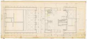 Hochschulbibliothek, Karlsruhe Neubau: Grundriss 1.OG, 2.OG, 3.OG, 1:20